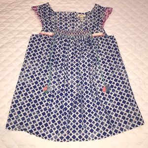 Matilda Jane blue and white shirt size S